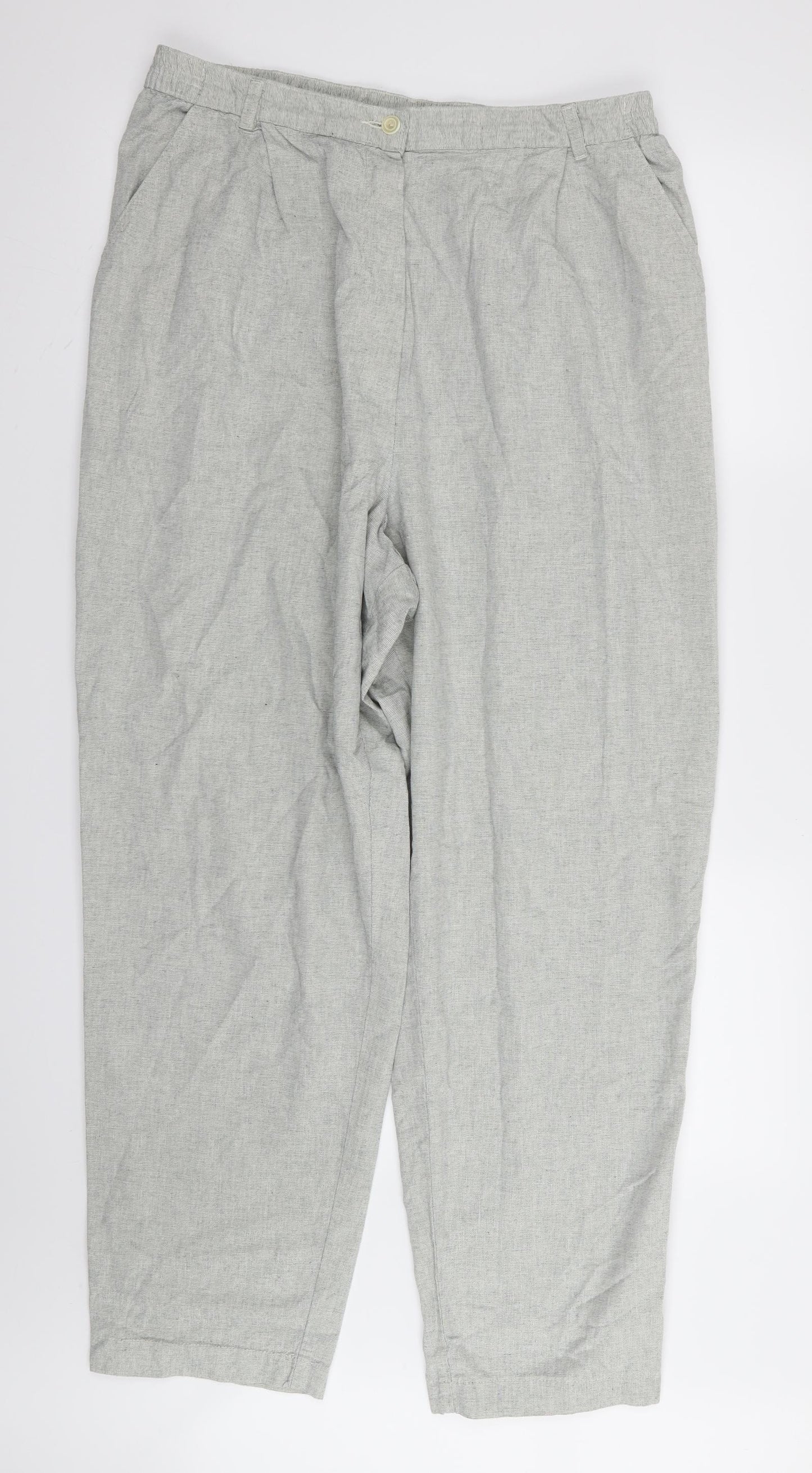 st michael Womens Grey   Trousers  Size 20 L28 in - Stretch waistband