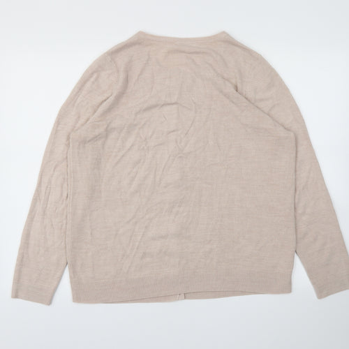 BHS Womens Beige   Cardigan Jumper Size 18