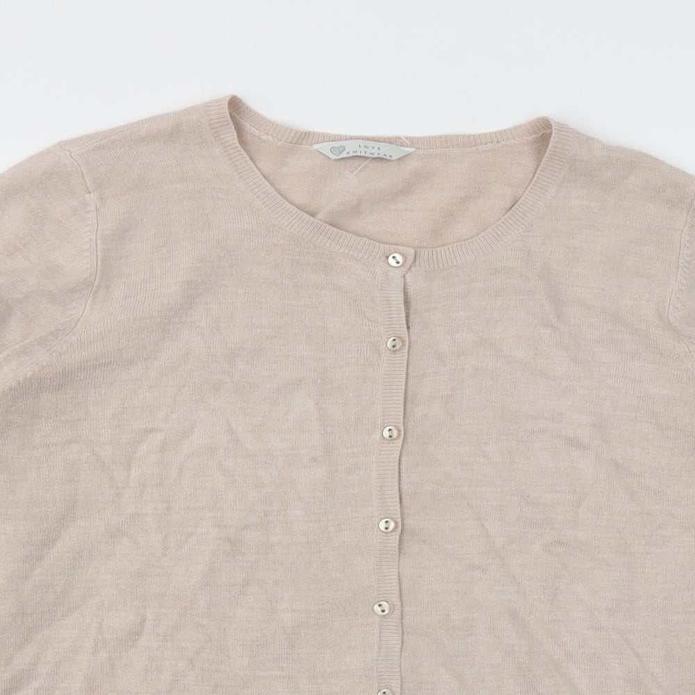 BHS Womens Beige   Cardigan Jumper Size 18