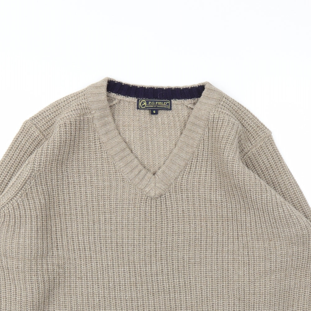 P.G. Field  Mens Beige   Pullover Sweatshirt Size S