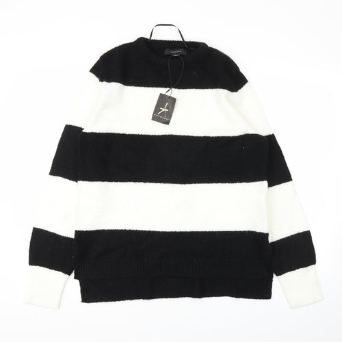 Primark Womens Black Striped  Pullover Jumper Size 16