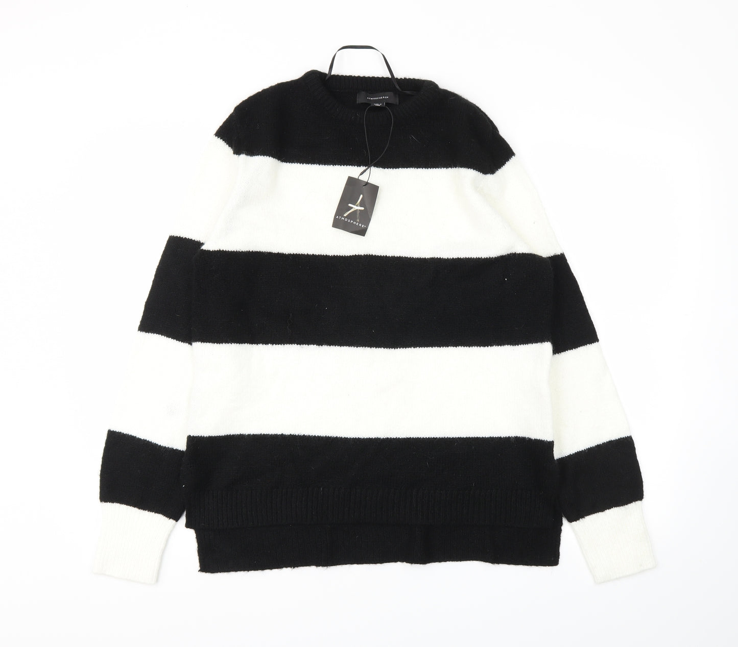 Primark Womens Black Striped  Pullover Jumper Size 16