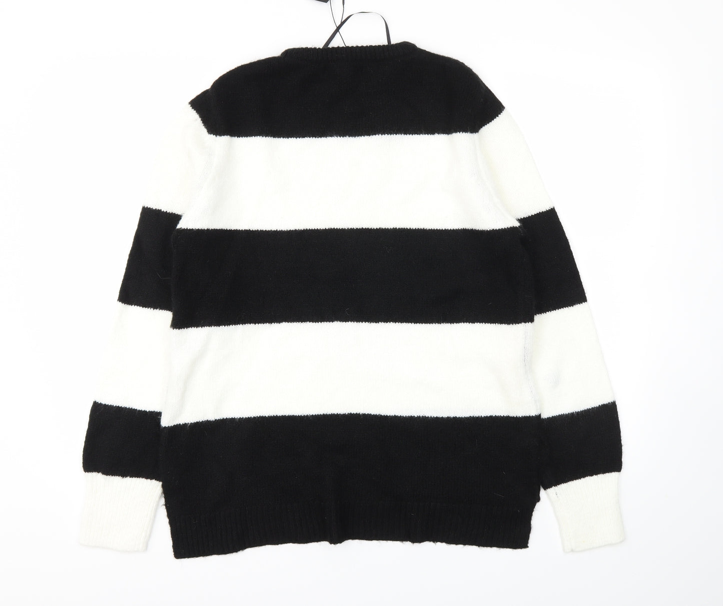 Primark Womens Black Striped  Pullover Jumper Size 16