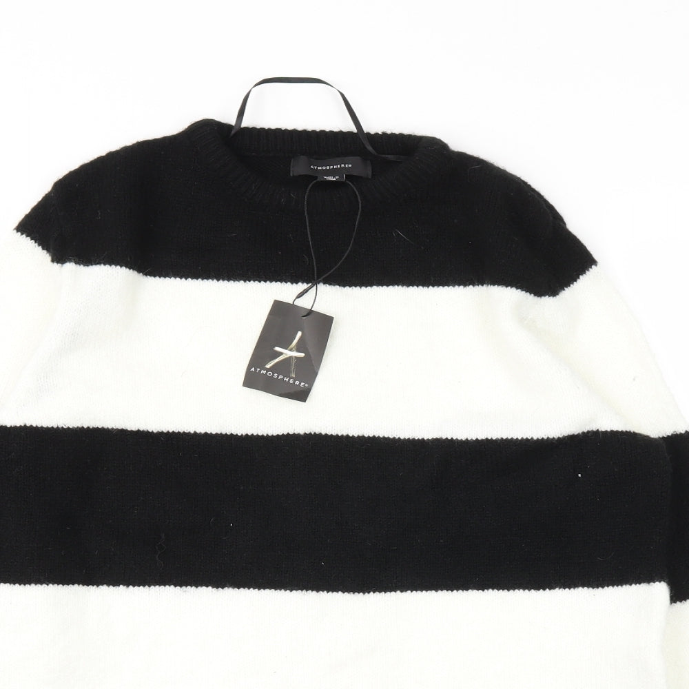 Primark Womens Black Striped  Pullover Jumper Size 16