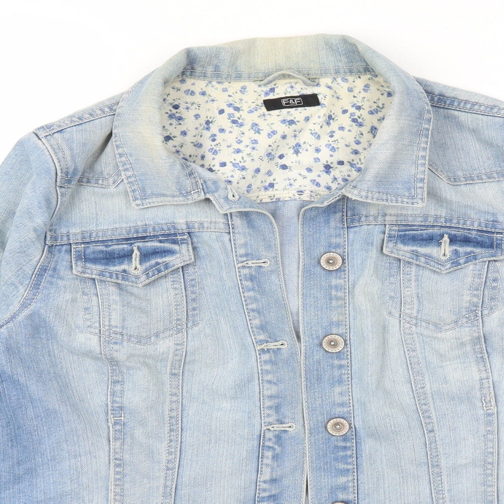 F&F Womens Blue   Jacket Coat Size 14