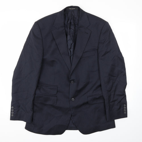 Jeff Banks Mens Blue Striped  Jacket Blazer Size 38
