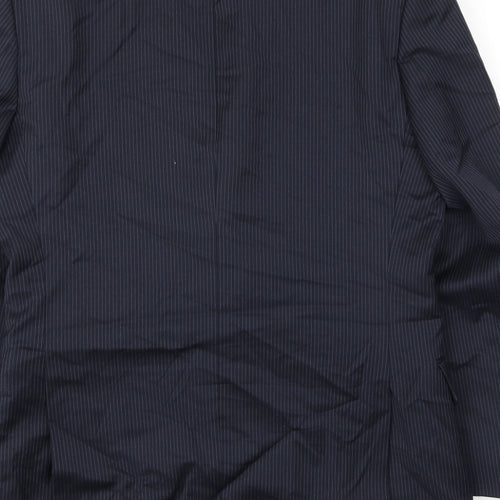 Jeff Banks Mens Blue Striped  Jacket Blazer Size 38