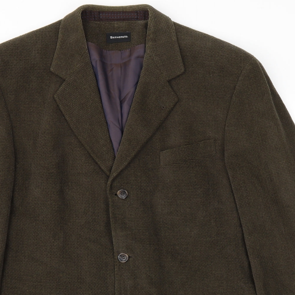 Benvenuto Mens Green   Jacket Blazer Size 50