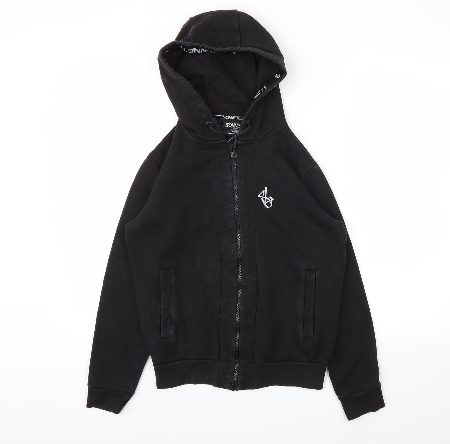 Sonneti Boys Black   Full Zip Jumper Size 10-11 Years