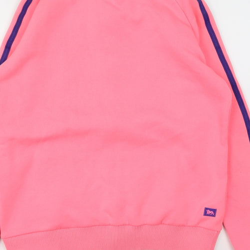 Lonsdale Womens Pink Animal Print  Full Zip Jumper Size 14