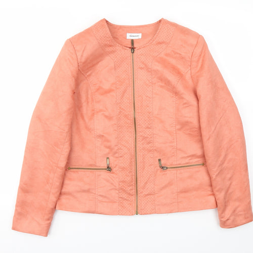 Damart Womens Orange   Jacket Coat Size 10