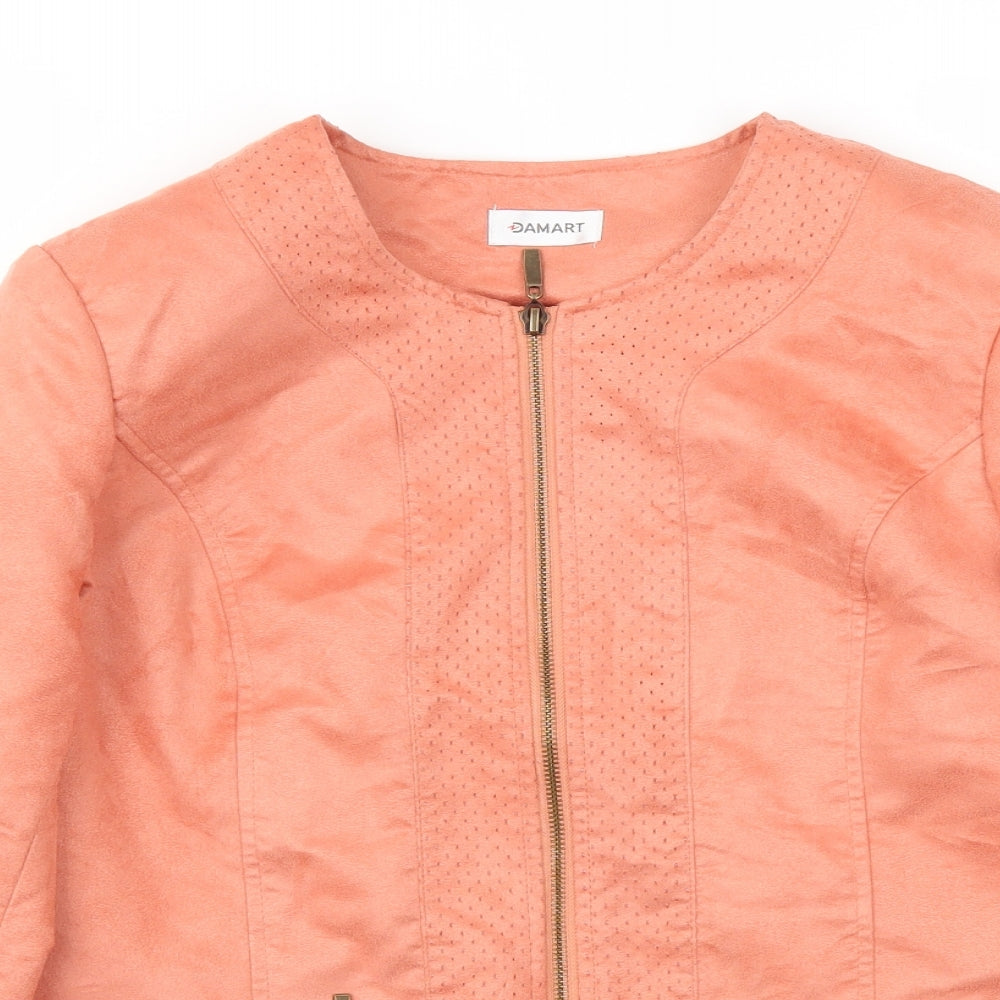 Damart Womens Orange   Jacket Coat Size 10
