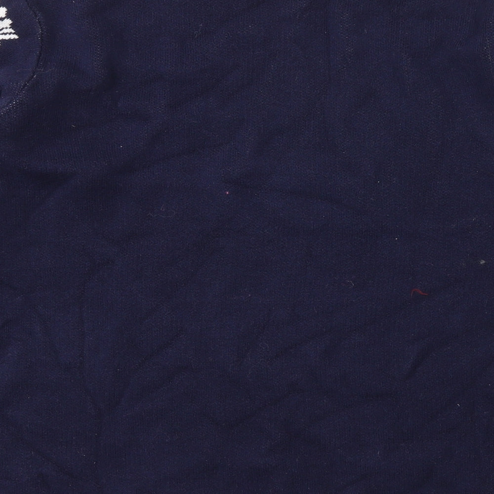 M&Co Womens Blue Floral  Pullover Hoodie Size 18
