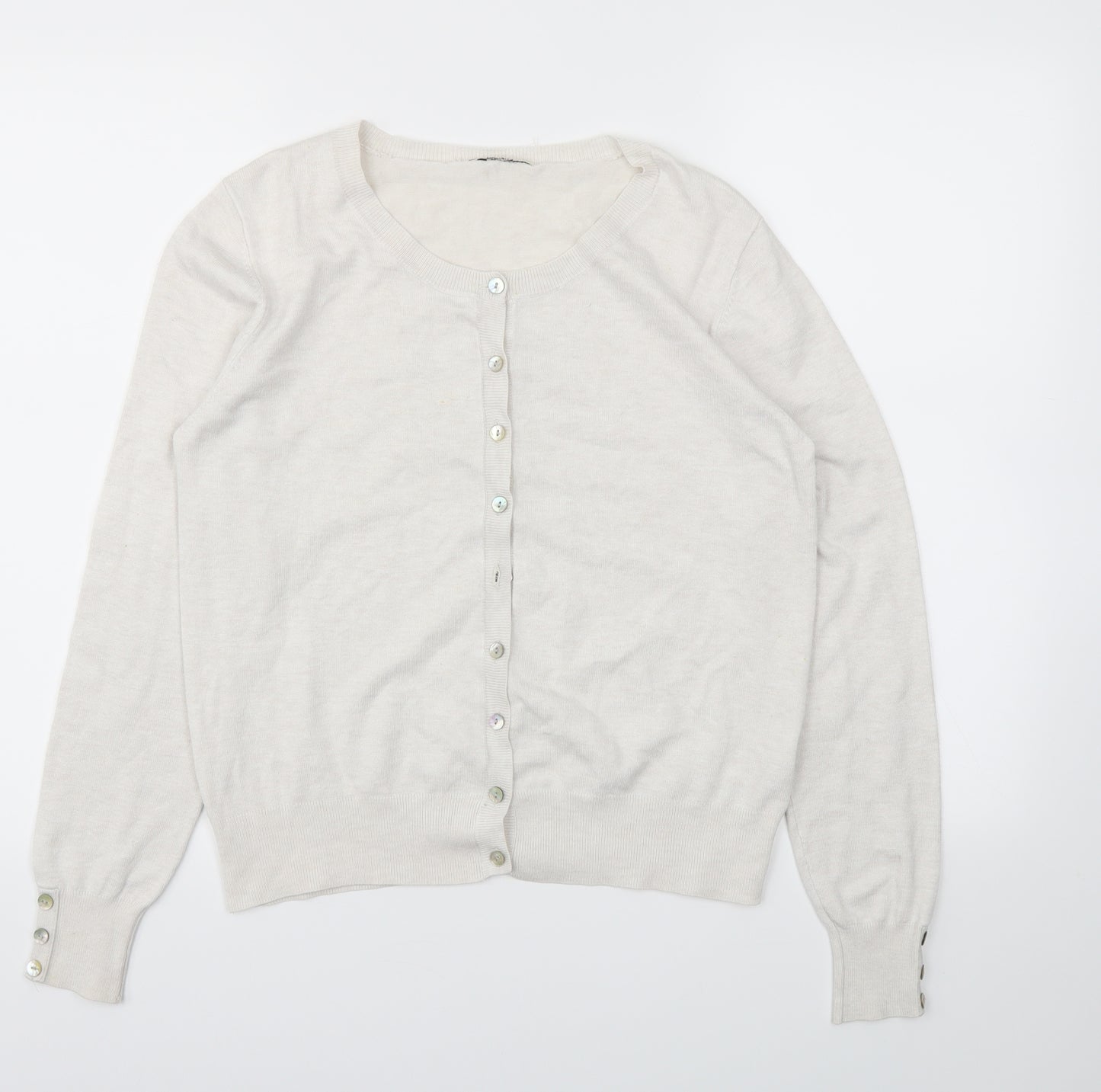 Matalan Womens Ivory   Cardigan Jumper Size 14