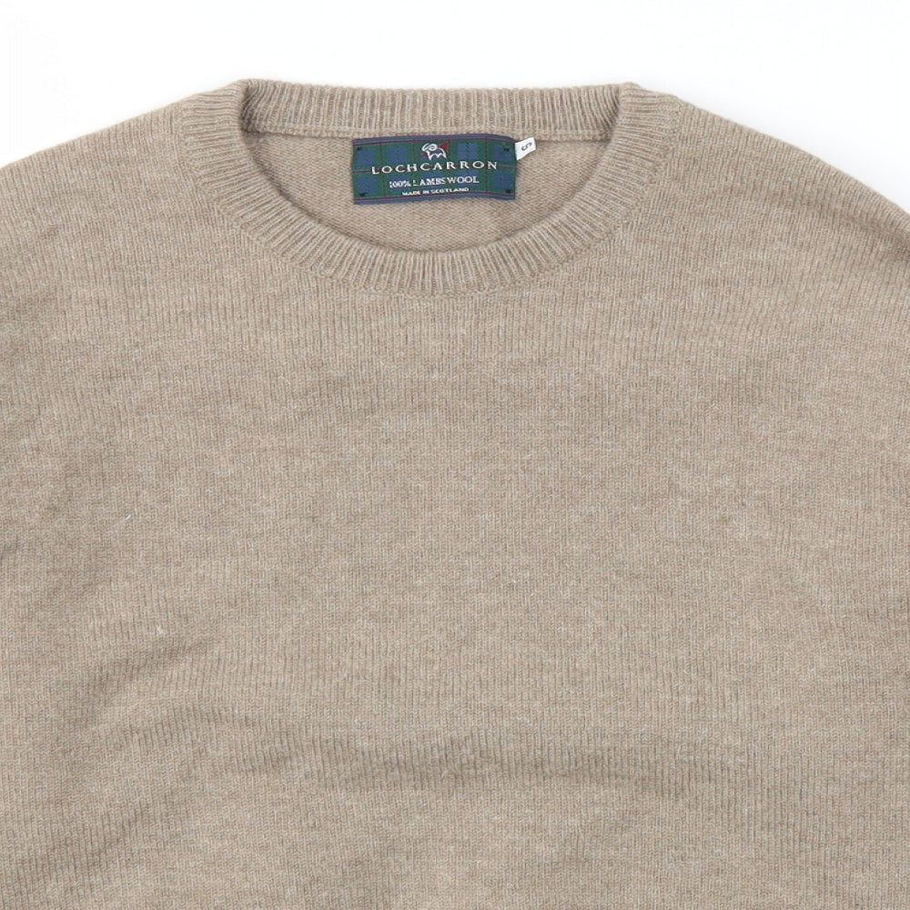 Lochcarron of Scotland Mens Brown   Pullover Sweatshirt Size S
