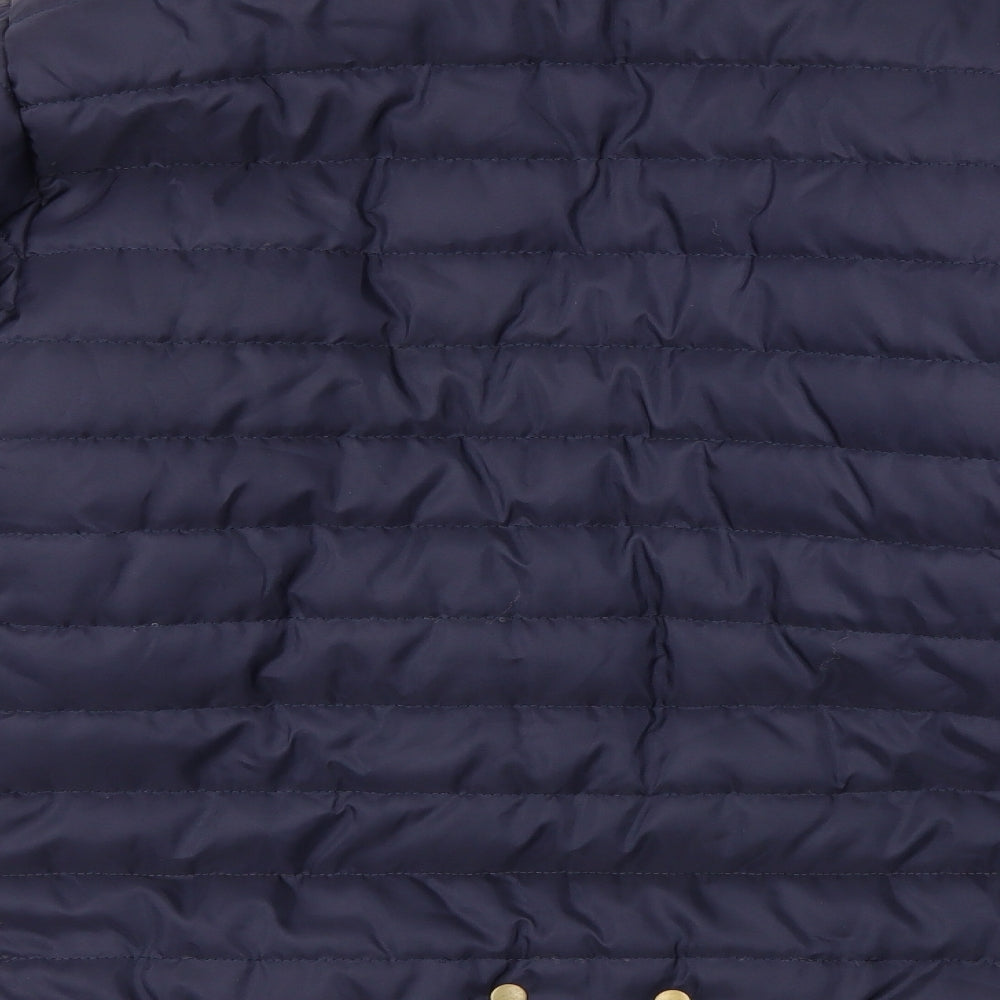 EUROPA FASHIONS Womens Blue   Jacket Coat Size L