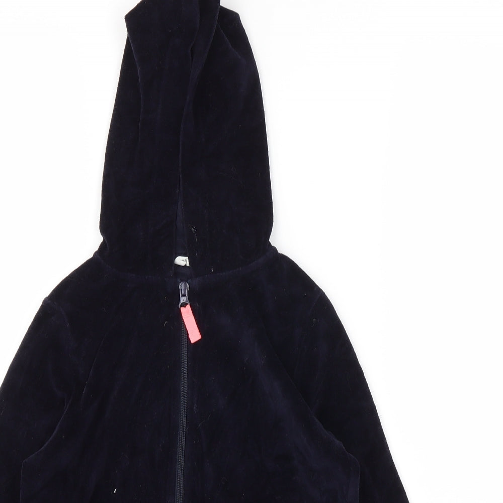 H&M Girls Blue   Full Zip Hoodie Size 9-10 Years