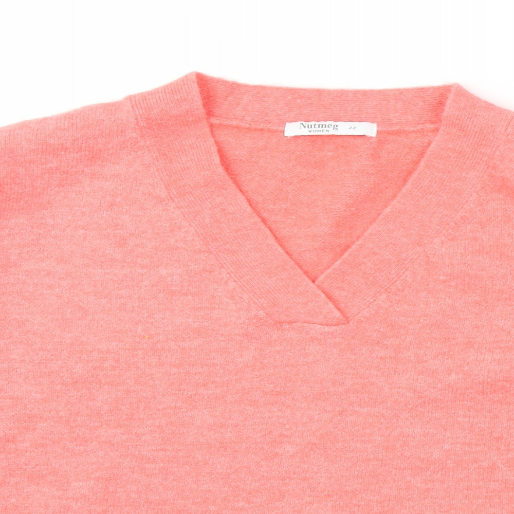 Nutmeg Womens Pink   Pullover Jumper Size 22