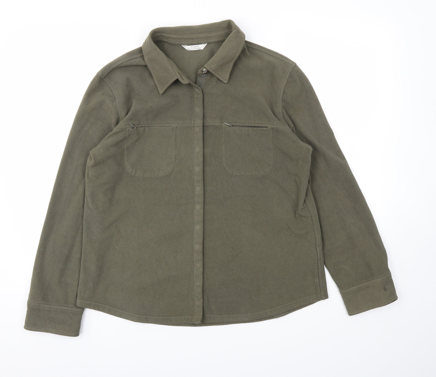 M&S Womens Green   Cardigan Jumper Size 14