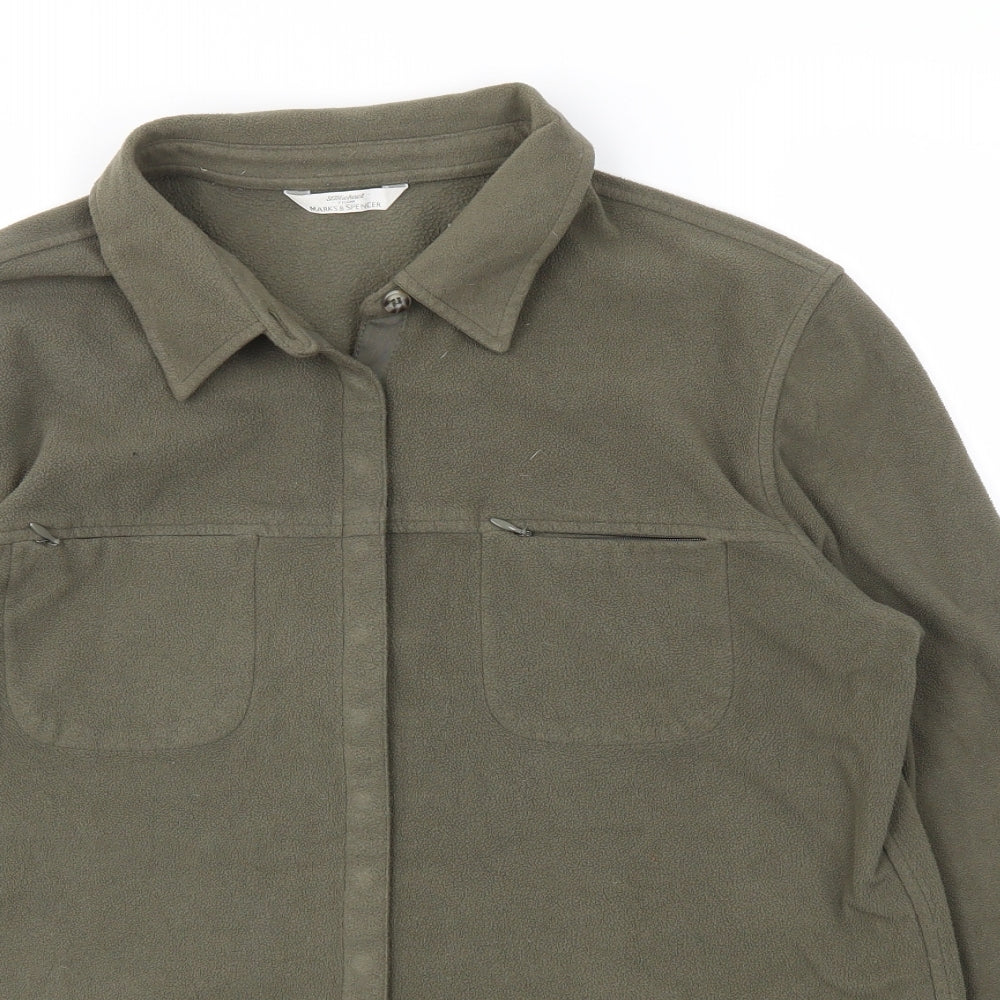 M&S Womens Green   Cardigan Jumper Size 14