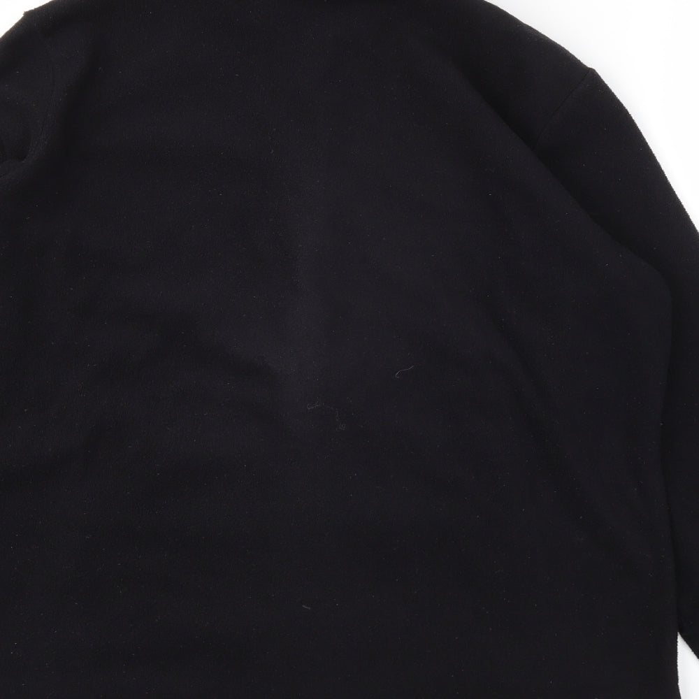 M&S Womens Black   Full Zip Jumper Size 14