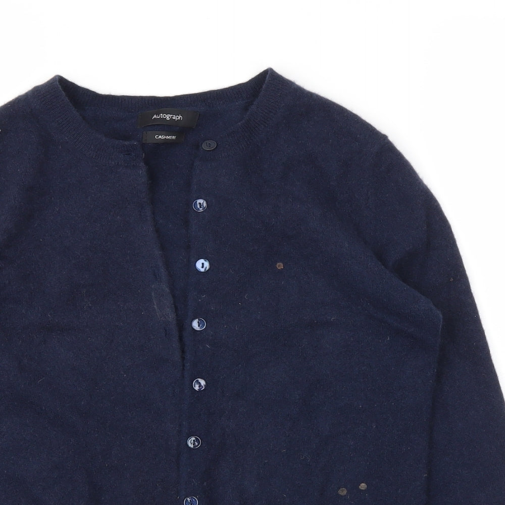 M&S Womens Blue   Cardigan Jumper Size 8