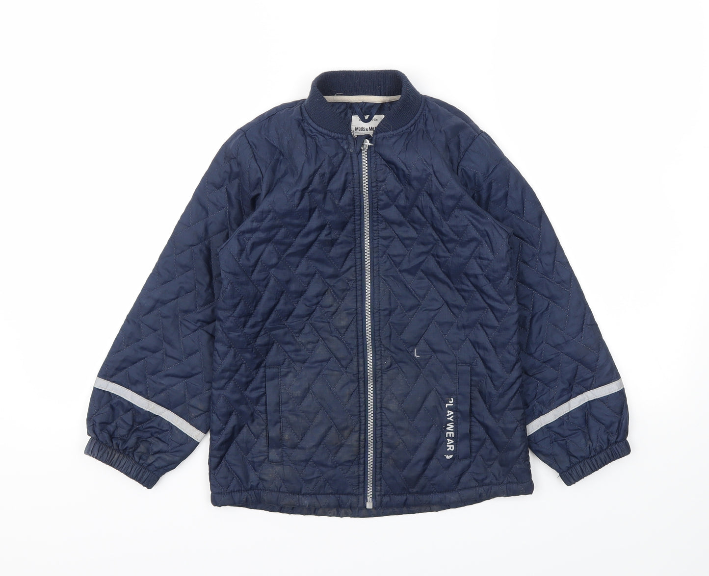 VRS Boys Blue   Basic Coat Coat Size 6-7 Years