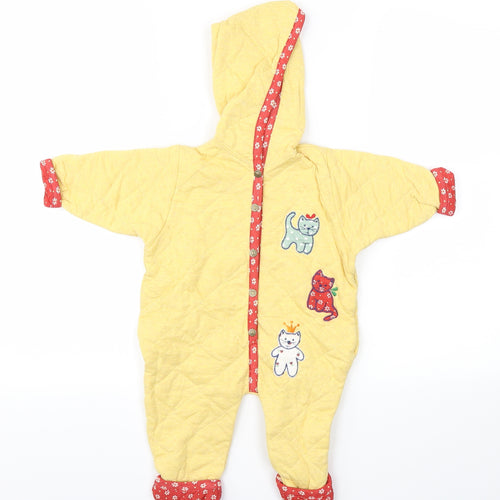 BABYBAY Boys Yellow Animal Print  Jacket  Size 3-6 Months