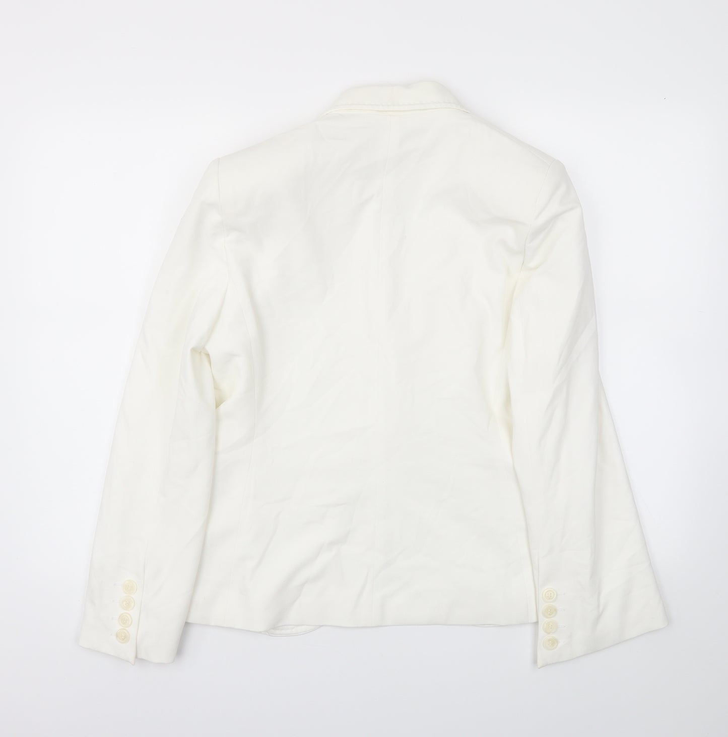 M&S Womens White   Jacket Blazer Size 14