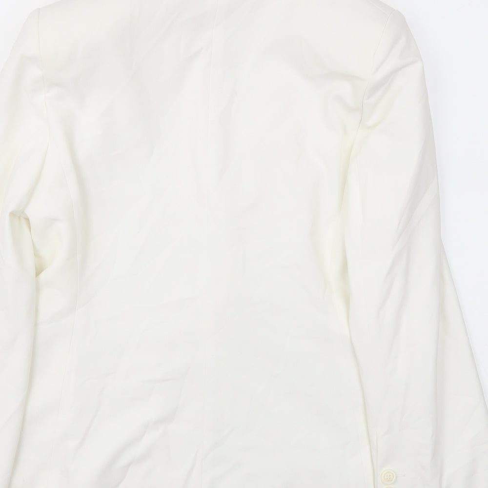 M&S Womens White   Jacket Blazer Size 14