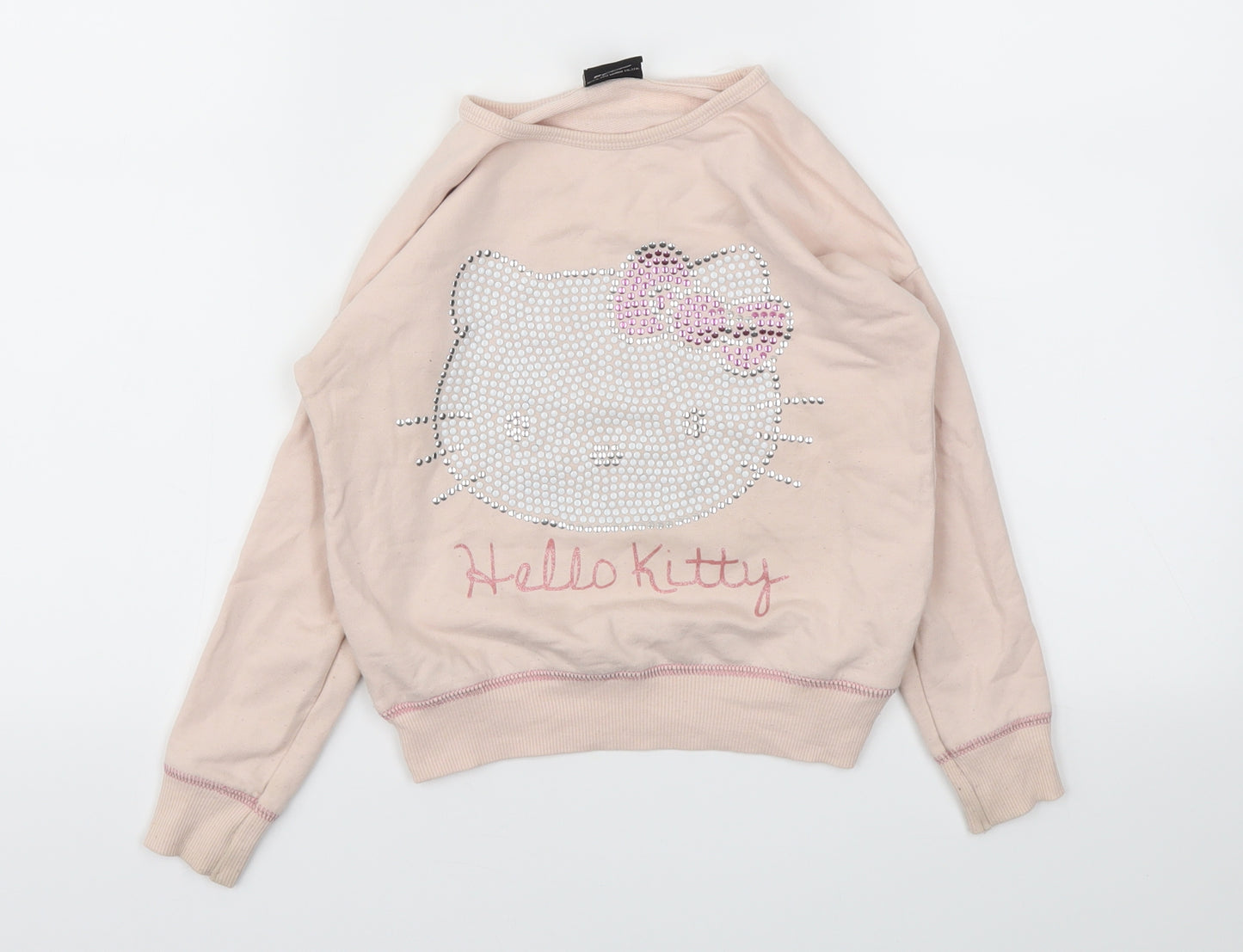 George Girls Pink Animal Print  Pullover Jumper Size 5-6 Years