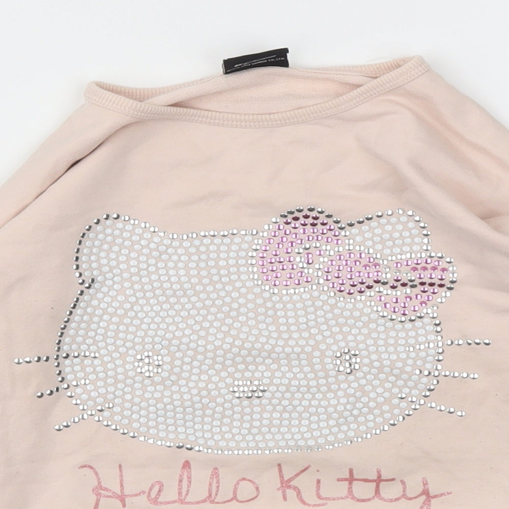 George Girls Pink Animal Print  Pullover Jumper Size 5-6 Years