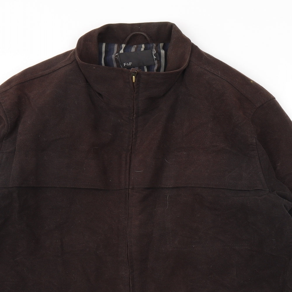 F&F Mens Brown   Jacket Coat Size L