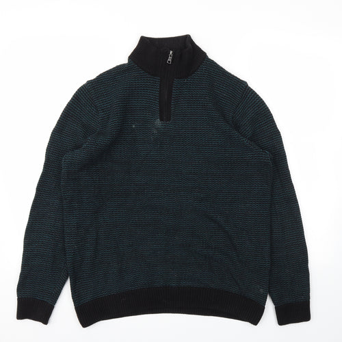 M&S Mens Blue   Pullover Hoodie Size M
