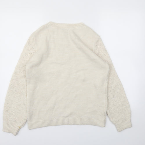M&Co Womens Ivory   Pullover Jumper Size 10