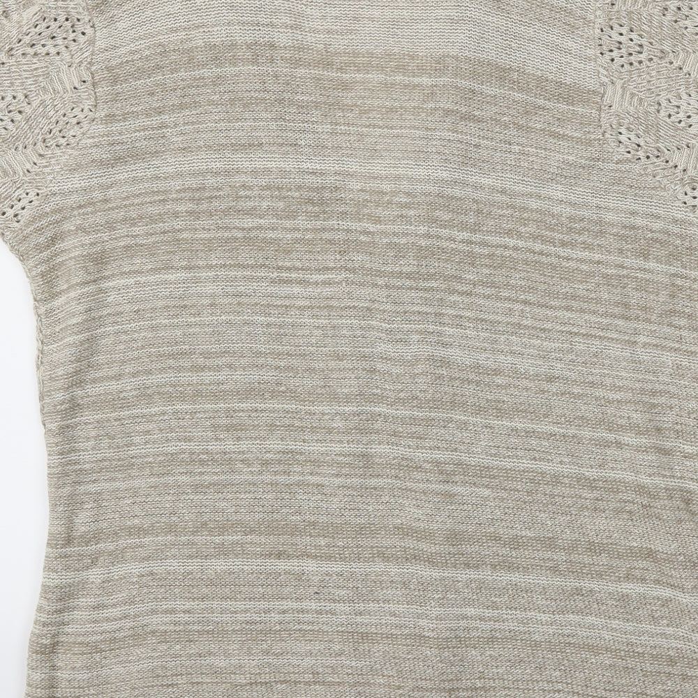 BM Womens Beige   Cardigan Jumper Size XL