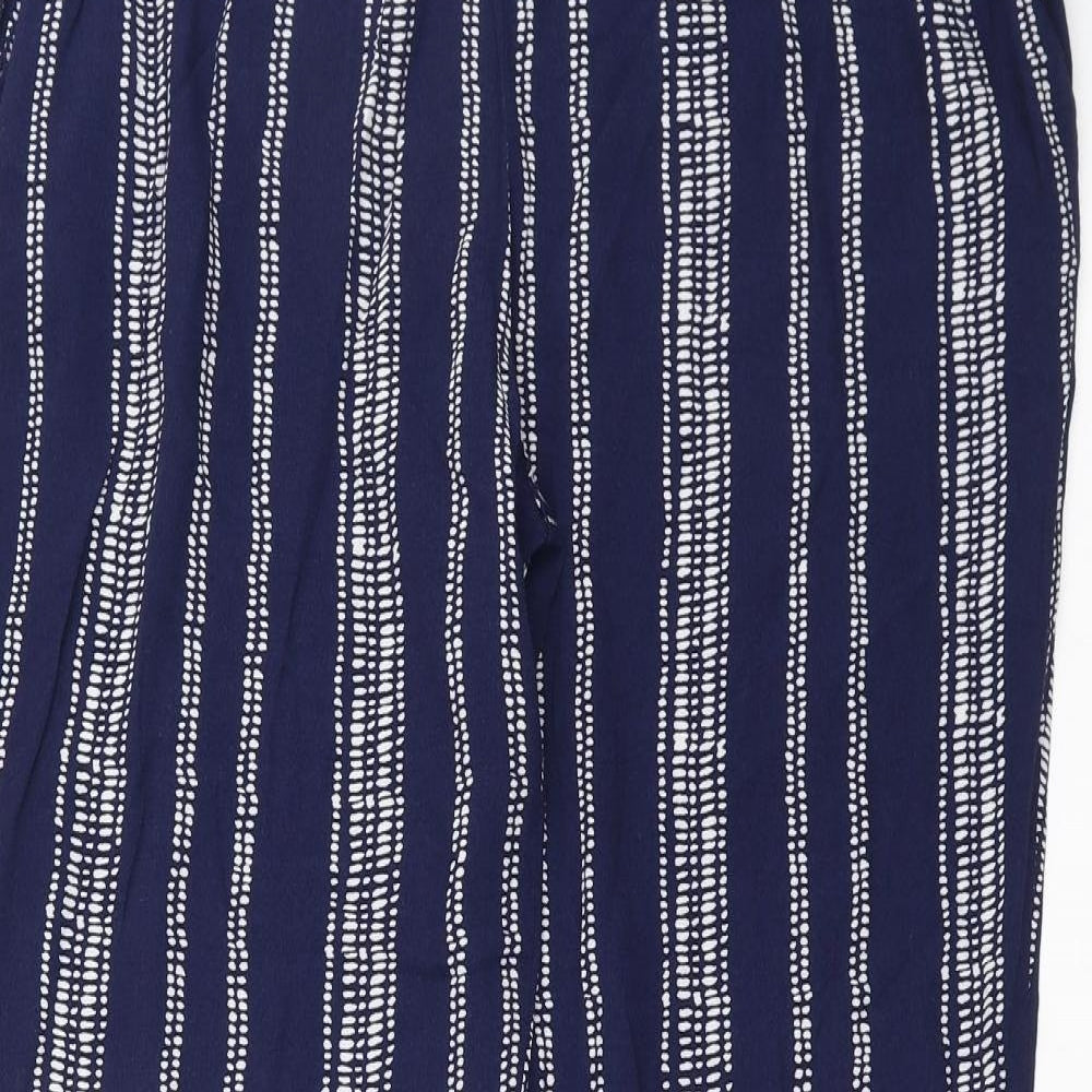 Papaya Womens Blue Striped  Trousers  Size 14 L31 in