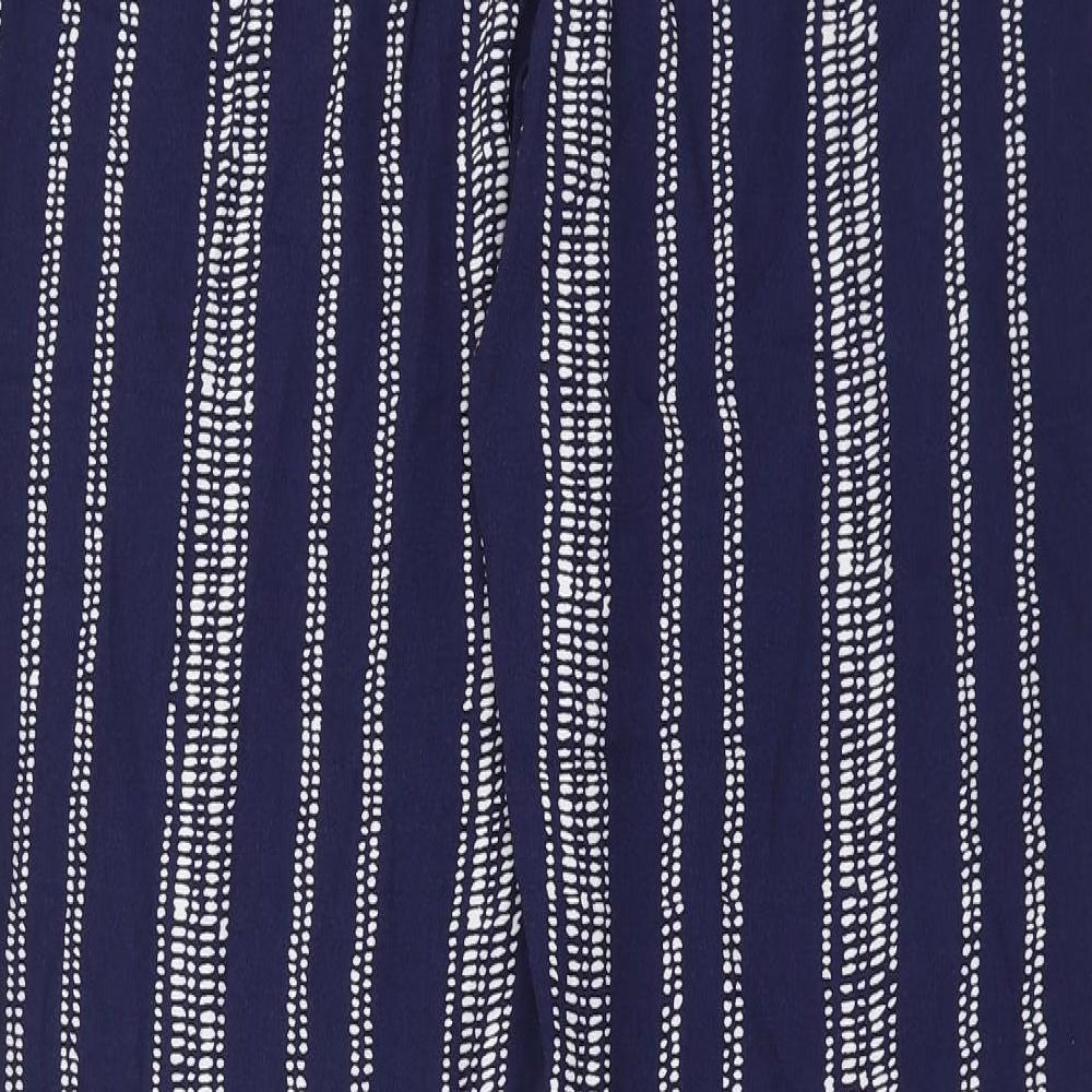 Papaya Womens Blue Striped  Trousers  Size 14 L31 in
