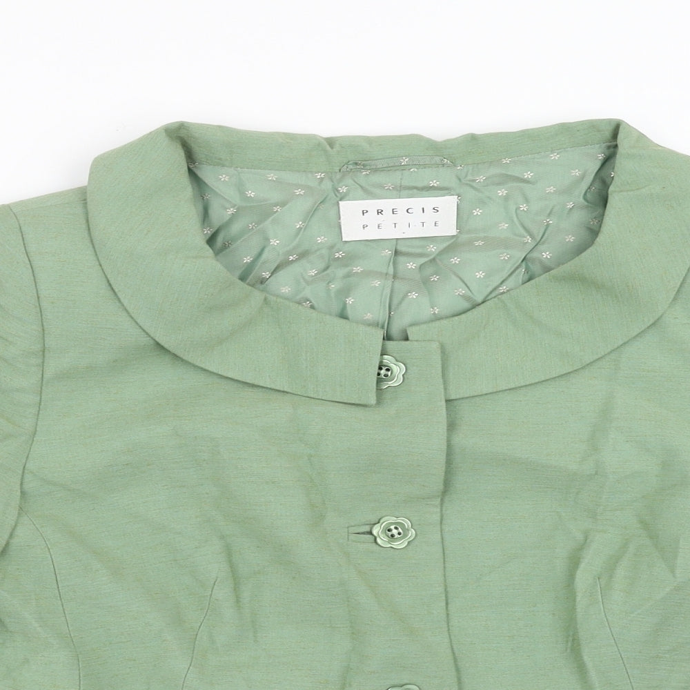 PRECIS PETITE Womens Green   Jacket Suit Jacket Size 12