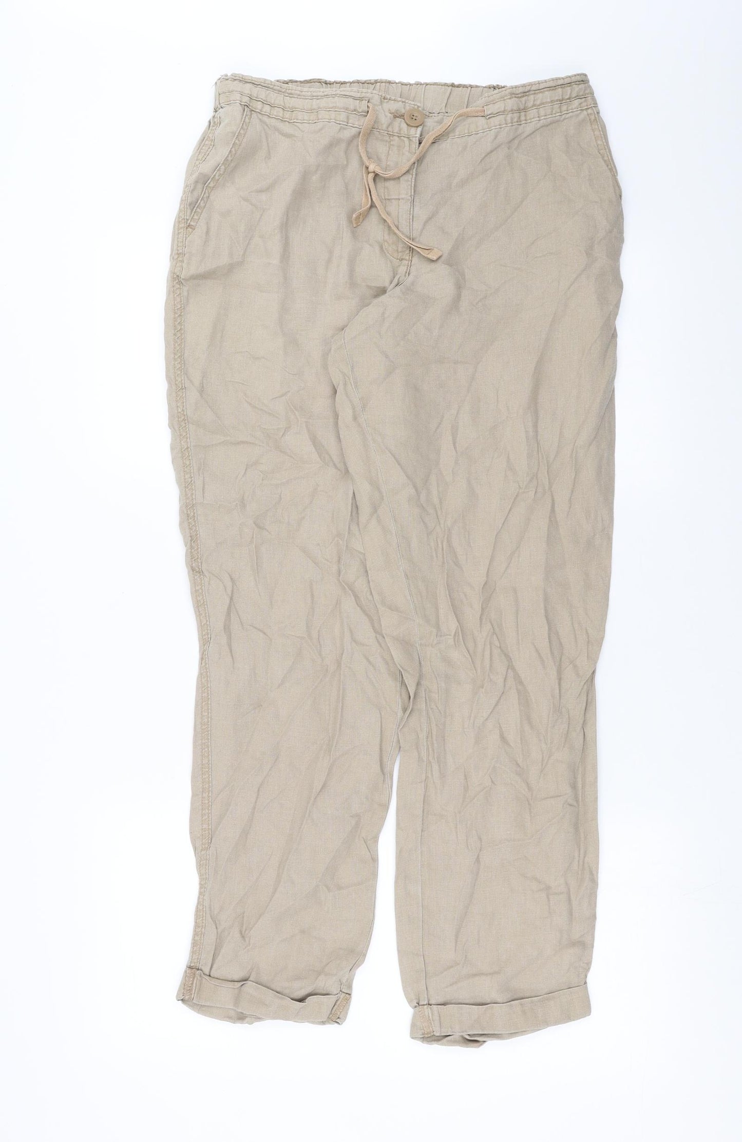 Sainsburys  Womens Beige   Trousers  Size 12 L29 in