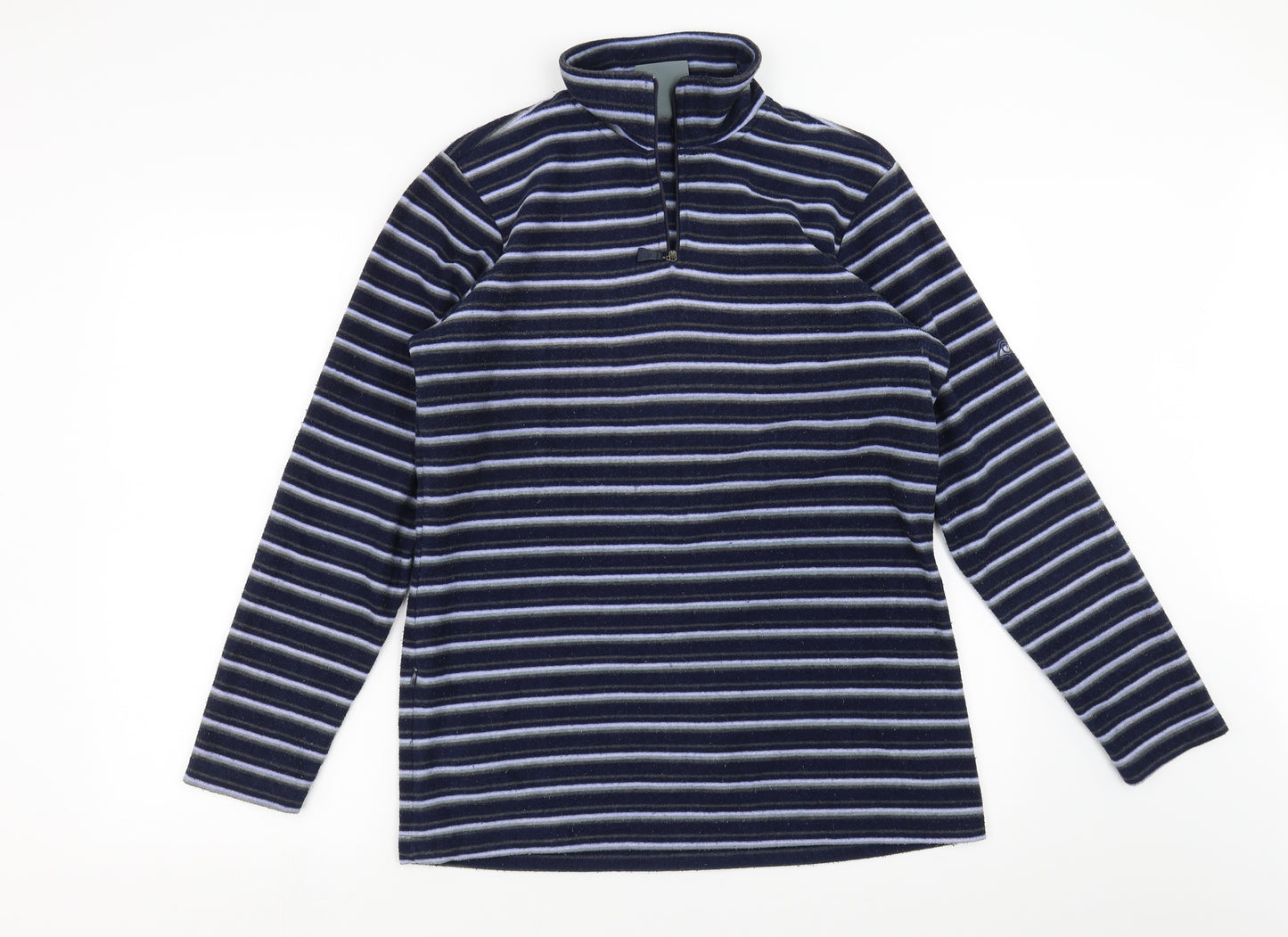 Craghoppers Womens Blue Striped Fleece Pullover Jumper Size 12