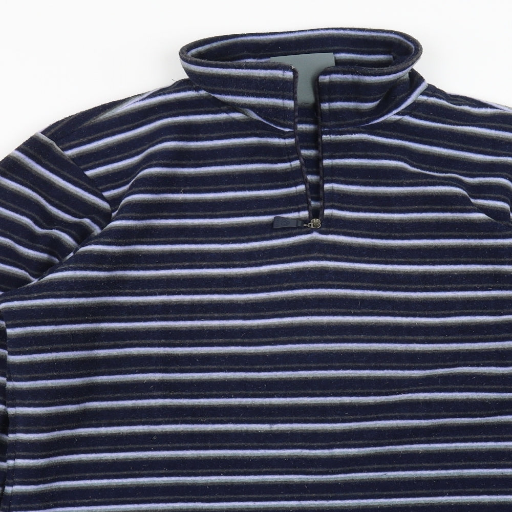 Craghoppers Womens Blue Striped Fleece Pullover Jumper Size 12