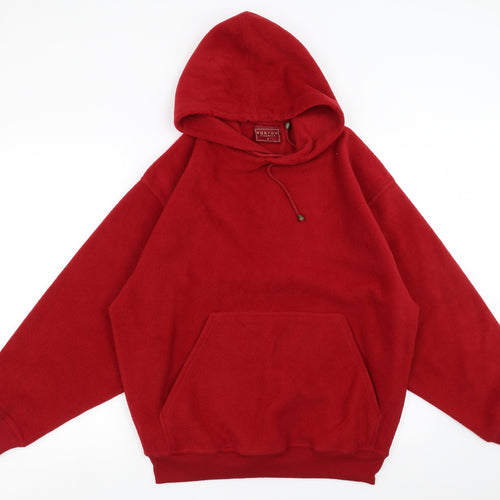 Burton Mens Red  Fleece Pullover Hoodie Size S