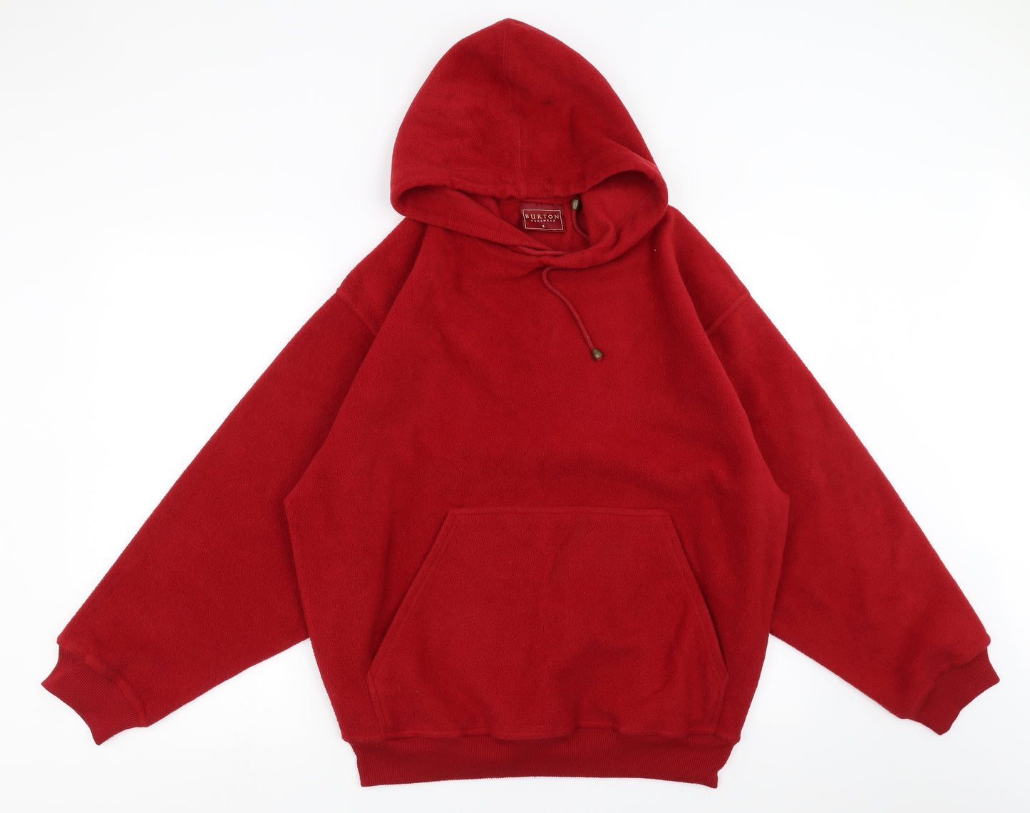 Burton Mens Red  Fleece Pullover Hoodie Size S