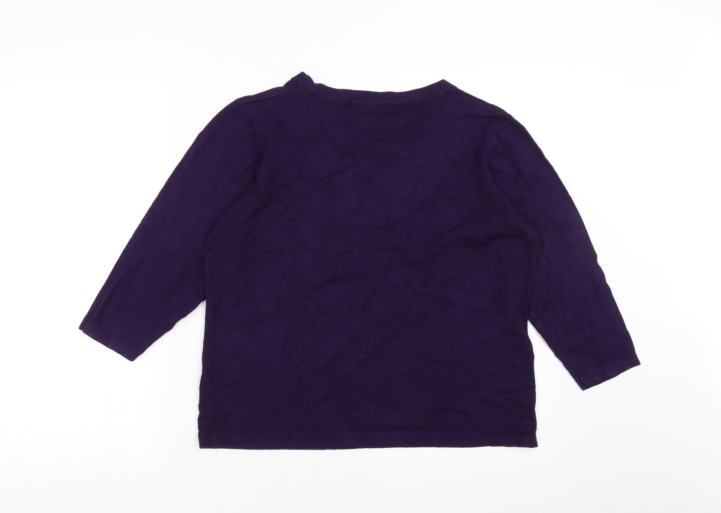 BM Womens Purple   Pullover Jumper Size M  - Sequin Neckline