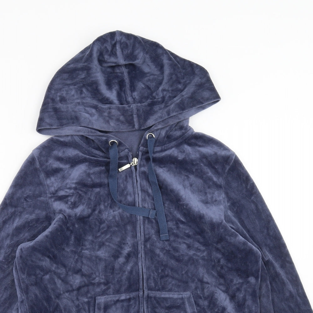 Marks and Spencer Womens Blue   Full Zip Hoodie Size 12