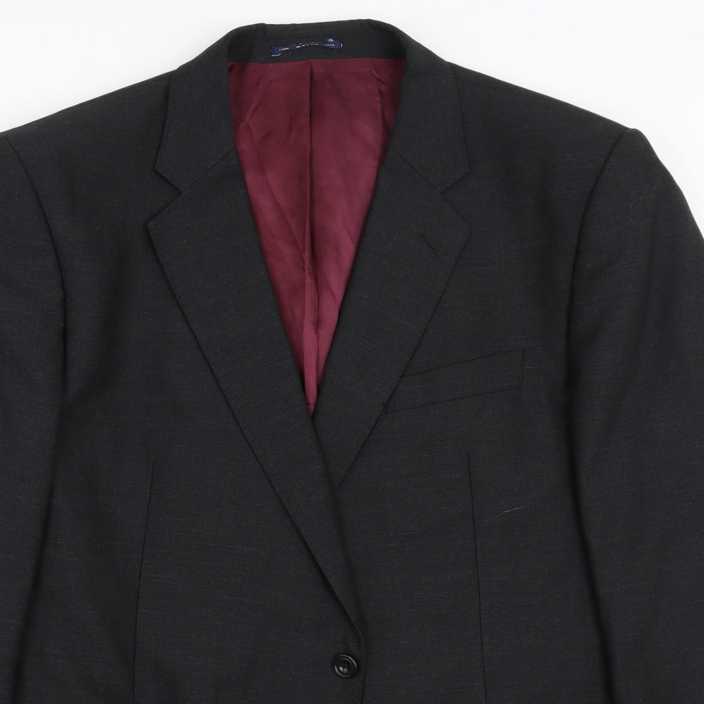 Magee Mens Grey   Jacket Suit Jacket Size 48  - long length