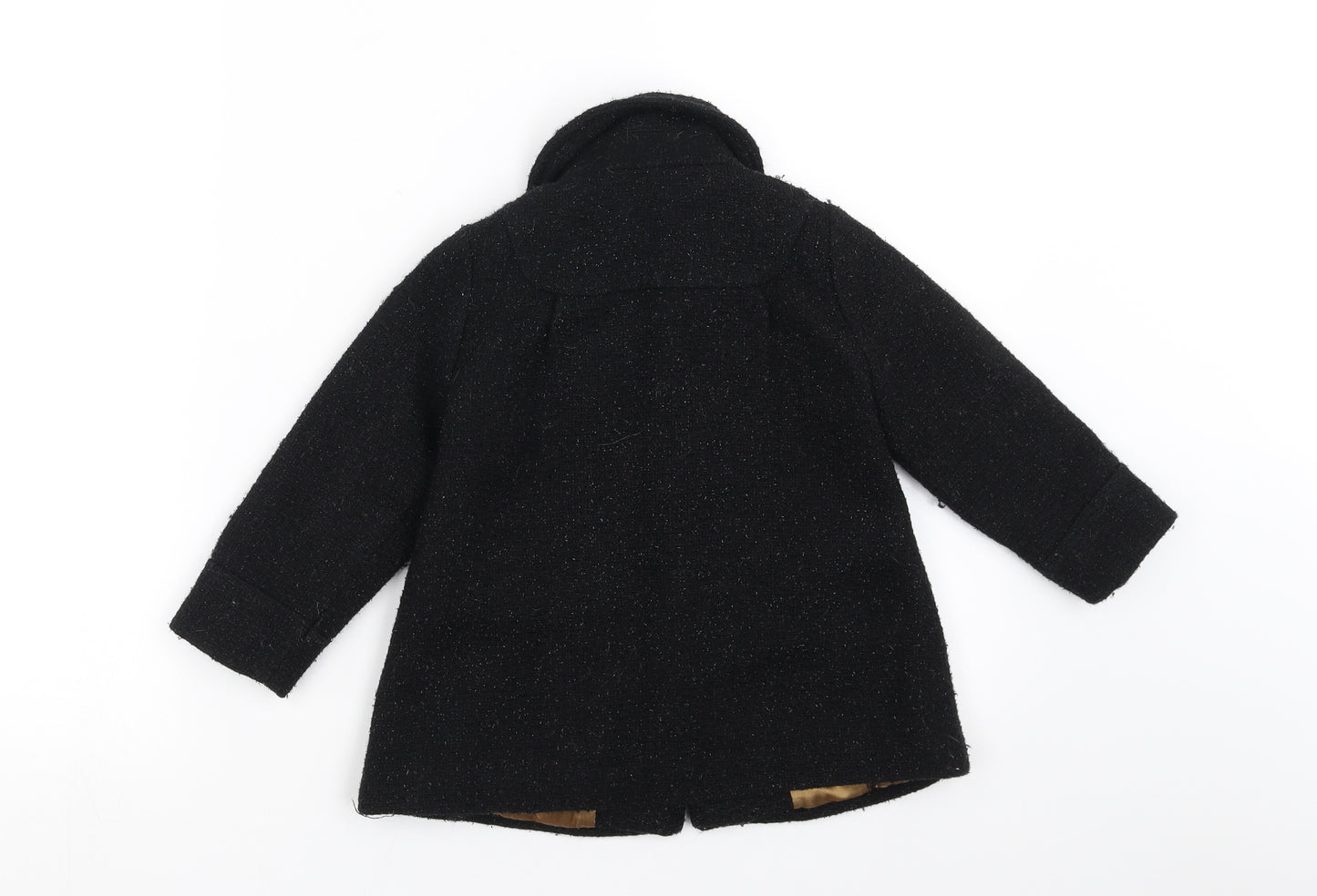NEXT Girls Black   Pea Coat Coat Size 2-3 Years