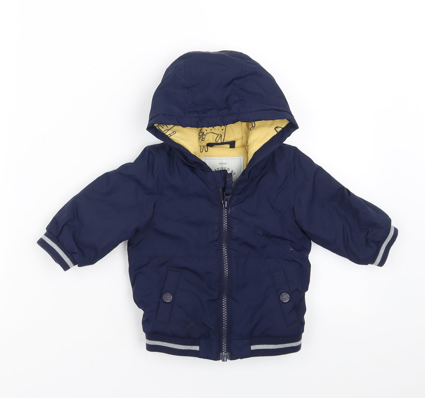 George Boys Blue   Bomber Jacket Jacket Size 3-6 Months