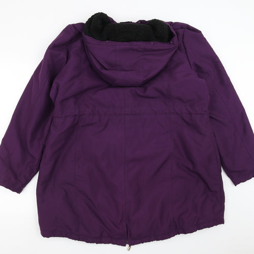 Styled By... Womens Purple   Parka Coat Size 22